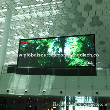 P10mm Indoor 3528 SMD Full Color LED Video Wall Screen, Installed at Airport, 100,000-hour Lifetime